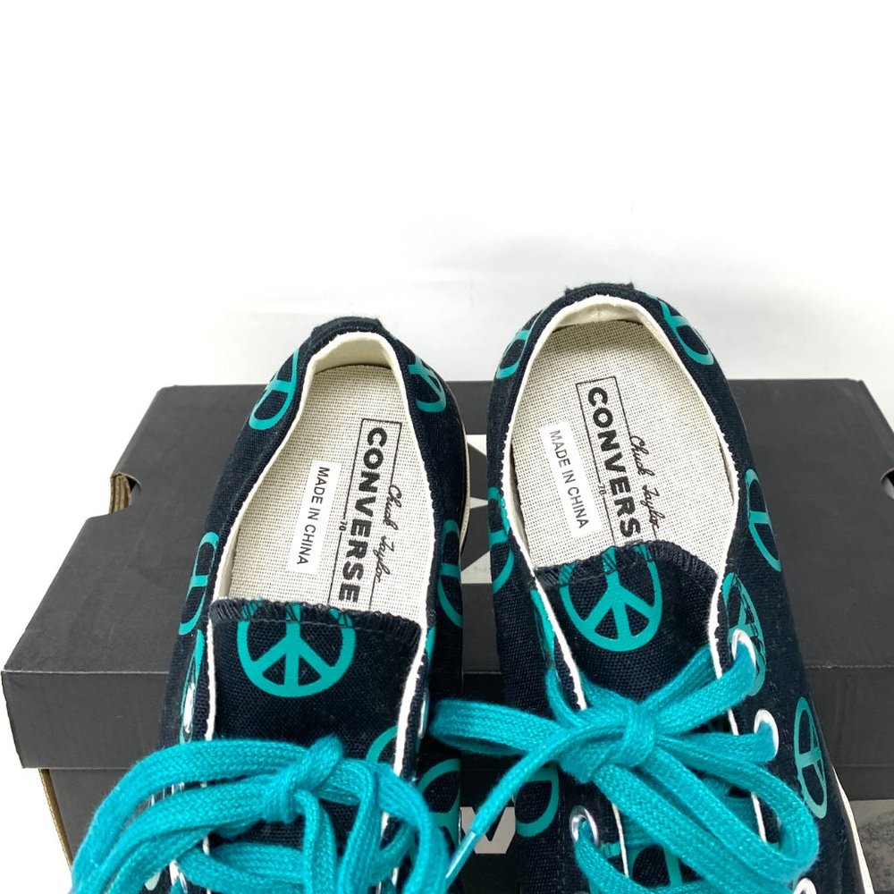 💖MEGA SALE💖Converse ☮️ Men  167915C CHUCK 70 OX Black Canvas Malachite Print - Picture 8 of 11